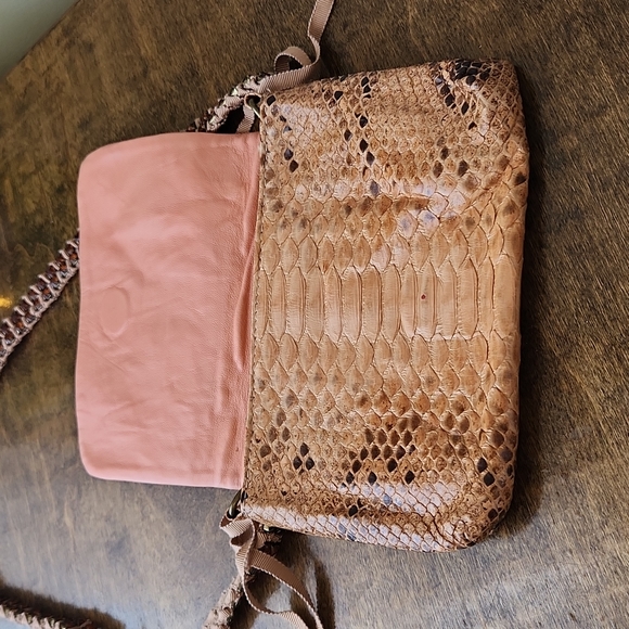 Ambre Babzoe Genuine Python Snakeskin Purse - Picture 3 of 12